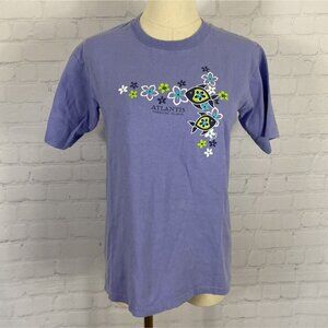 ⭐ 3/$15 Atlantis Youth Large Blue Floral Graphic Short Sleeve Tee